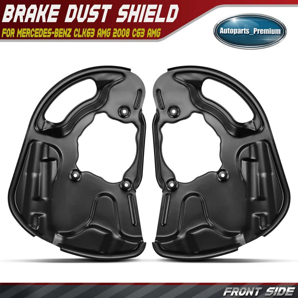 Protector antipolvo de freno delantero 2 piezas para Mercedes-Benz CLK63 AMG 2008 C63 AMG 2008-2015 Foto 1 de 4