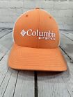 Columbia PHG Fishing Orange & White Mesh Size S/Med Flexfit Hat Cap VGC!