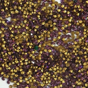 1100 PP10 A ** 100 Swarovski Strasssteine konischer Boden Ref. 1100 (1,65mm) AMETHYST - Bild 1 von 3