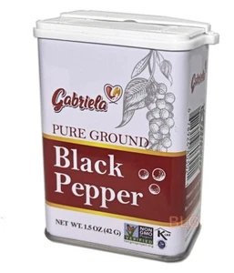 Gabriela Pure Ground BLACK PEPPER Seasonings Spices 1.5oz. Pimienta Negra 1-Pack - Picture 1 of 3