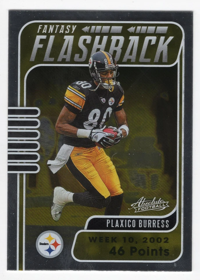 Plaxico Burress 2020 Absolute Fantasy Flashback Card; Pittsburgh Steelers - Image 1 of 1