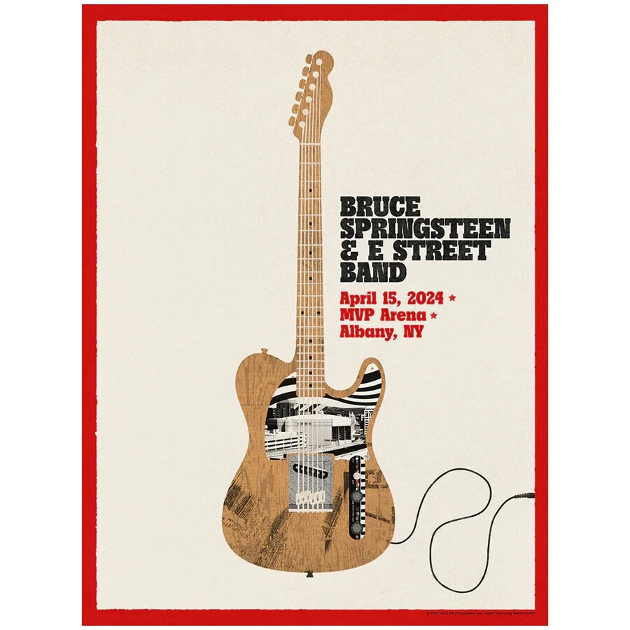BRUCE SPRINGSTEEN Albany, NY 4/15/2024 Tour Poster #445/500 LIMITED!!! - Image 1 of 1