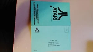 Atari video computer system game program warranty registration card - Bild 1 von 2