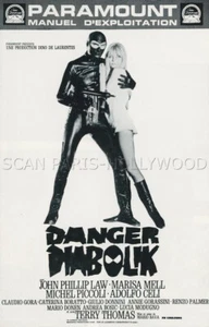 JOHN PHILLIP LAW MARISA MELL DANGER DIABOLIK 1968 RARE SYNOPSIS MARIO BAVA - Photo 1/4