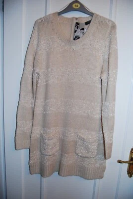 Ladies MODA George long top jumper beige knitted- size 16, new with tag - Image 1 of 3