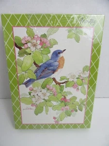 Vintage Montag Mead Boxed Stationery Blue Birds & Flowers 40 Sheets 20 Envelopes - Picture 1 of 2