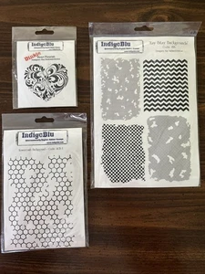 IndigoBlu Quintessentially Rubber Stamp Sets Itsy Bitsy Honeycomb Backgrounds - Picture 1 of 7