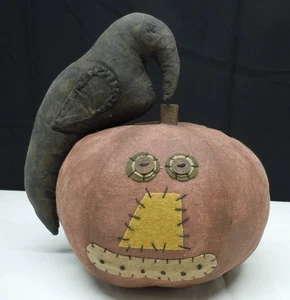 Honey & Me Country Primitive Volkskunst Schwarz Vogel & Kürbis Jack O Laterne - Bild 1 von 14