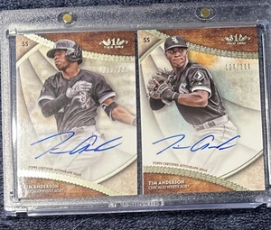 2017 Topps Tier One Break Out Autogramm /300 Tim Anderson #BOA-TA & BOA-TAN /300 Lot - Bild 1 von 2