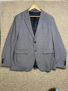 Zara Blazer Herren Größe 46 Grau 2 Knöpfe Einreiher Kerb Revers Einbelüftet - Bild 1 von 8