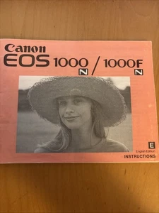 Canon Eos 1000 N / Fn Camera Instruction Book/ Manual - Picture 1 of 1