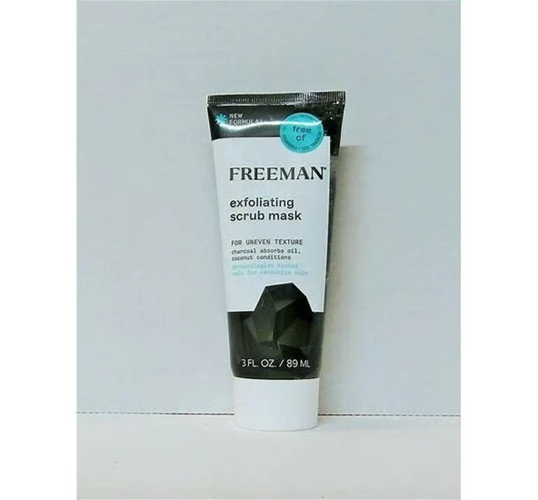 Freeman Exfoliating Scrub Mask Charcoal Coconut 3oz Safe for Sensitive Skin New - Image 1 of 1