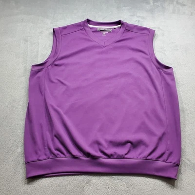 Chaleco Pullover de Golf Pebble Beach Performance Púrpura Hombres Talla L Foto 1 de 4