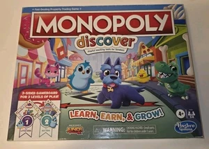 Monopoly Junior Board Game, 2 Games In 1 Double Sided Board, Gift Idea For Kids - Picture 1 of 9
