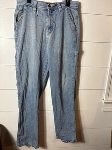 Pantalones de mezclilla desgastados Steve and Barry's Carpenter Jeans para hombre 33x34 ropa de trabajo - Imagen 1 de 18