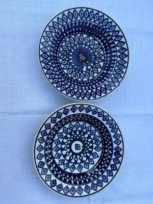 Anciennes assiettes faïence bleue – Manufacture Impériale et Royale de Nimy – - Photo 1/2