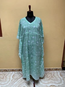 Indian Cotton kaftan Cotton kaftan Free size kaftan Long Cotton kaftan gift item - Picture 1 of 7
