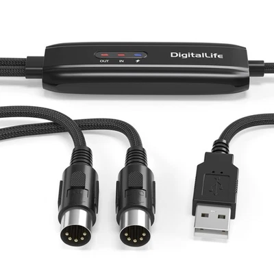 Digitallife USB connection MIDI interface -5pin -Din in/out midi USB conversion - Image 1 of 4