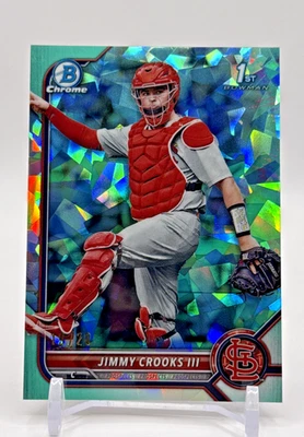 Jimmy Crooks 2022 Bowman Draft Sapphire Edition AQUA /20 CARDINALS - Image 1 of 2