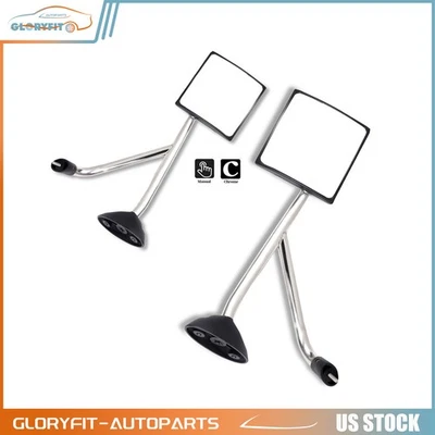 Chrome Hood Manual Mirrors ASSEMBLY pair For 02&NEWER INTERNATIONAL LH+RH Side - Изображение 1 из 4