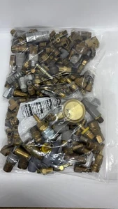 HUGE LOT - 2 Bags of Parker Fluid & More Connectors / Brass Fittings (10+ lbs) - Picture 1 of 6