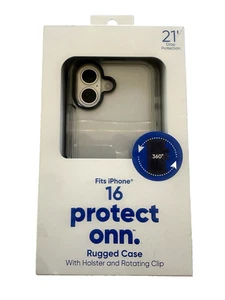 Protect Onn iPhone 16 Pro kompatible robuste Hülle mit Clip 21' Sturz getestet Neu im Karton - Bild 1 von 1