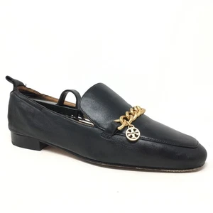 Tory Burch Benton Horsebit Halbschuhe flache Schuhe Damengröße 8 schwarz Leder Logo - Bild 1 von 9