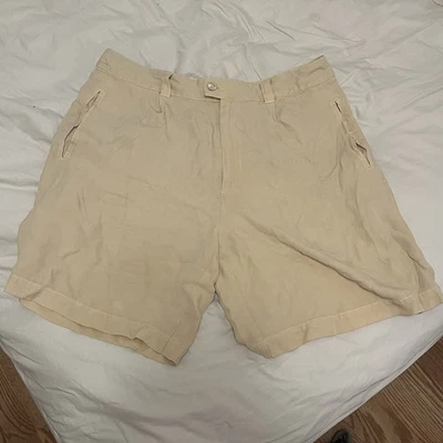 tommy bahama silk yellow butter shorts size 8 women’s - Image 1 of 4