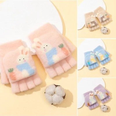 1Pair Plush Children's Mittens Skiing Mittens  for Kids Christmas Gift - Bild 1 von 4