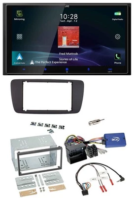 JVC USB Bluetooth 2DIN DAB Lenkrad Autoradio für Seat Ibiza ab 08 azabacheschwar - Bild 1 von 4