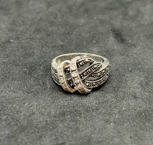 925 Sterling Markasit CZ gepflasterter Ring Gr. 6,5 - 4,81 g - Bild 1 von 4