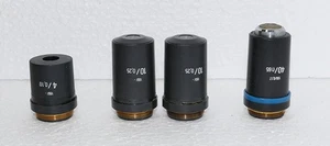 Spindler & Hoyer 4 Objectives 4/0.10 - 2x10/0.25 - 40/0.65 for Microscope - Picture 1 of 3
