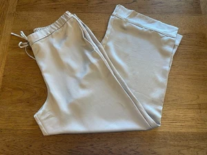 Victoria's Secret Silver Shine LARGE SHORT luxuriöse Satin-Schlafhose gerades Bein - Bild 1 von 2