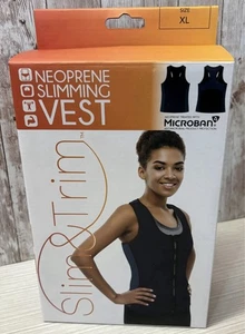 Neopren Schlankmacher Trainingsweste mit Microban schwarz Größe XL. KOSTENLOSER VERSAND - Bild 1 von 10