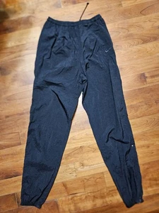 Vintage Nike Track Pants Women's Sz Medium 8-10 Black 1990s Windbreaker Pants - Picture 1 of 20