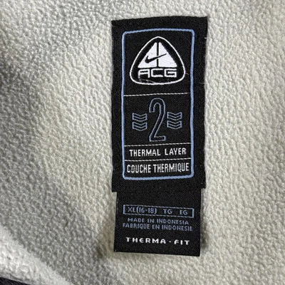 Vtg Nike ACG Thermal Layer 2 Therma-Fit 3-in-1 Fleece Insert Jacket Sz XL Beige - Image 1 of 4