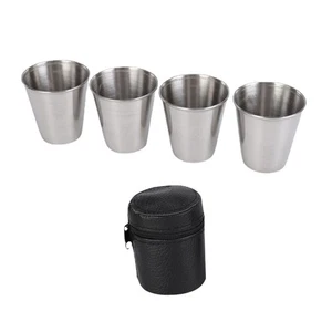 Stainless Steel Shot Glass Camping Cup Unbreakable Drinking Cups - Picture 1 of 12