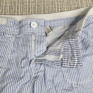 St Johns Bay Shorts Womens 4P Stripe Cargo Drawstring Stretch Seersucker Summer - Picture 1 of 6