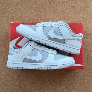 UK 7.5 - Nike Dunk Low Retro - White Grey - Picture 1 of 7