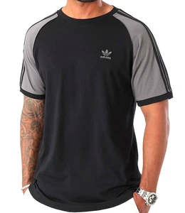 CAMISETA NUEVA PARA HOMBRE ADIDAS ORIGINALS 3 RAYAS TRÉBOL CALIFORNIA ~GRANDE #IW5818 - Imagen 1 de 6