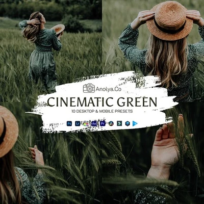 Cinematic Green Mobile and Desktop Lightroom Presets for Adobe Lightroom - Image 1 of 4