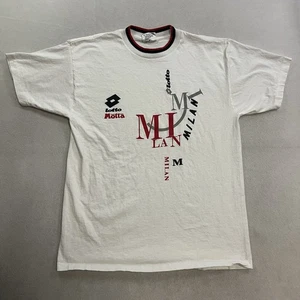 AC MILAN Lotto Italia Hemd Herren Größe L Weiß Kurzarm Einzelnaht " - Bild 1 von 11