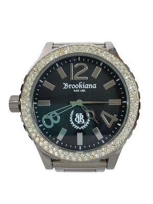 Кварцевые аналоговые часы brookiana BKL1001 из нержавеющей стали черные - ЯПОНИЯ - Изображение 1 из 4
