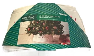 Holiday Living Tree Collar 27-inch White Metal Tree Stand - Picture 1 of 3