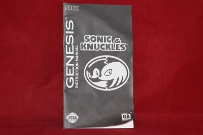 Manual Only, Sonic & Knuckles (Sega Genesis) Authentic Instruction - Image 1 of 4