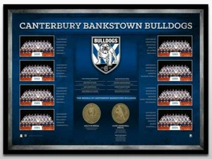 CANTERBURY BULLDOGS FRAMED LIMITED EDITION HISTORICAL SERIES NRL OFFICIAL PRINT - Picture 1 of 1
