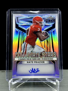 NATE FRAZIER PRC 2024 AUTOMÁTICO - Hoja Metal Estrellas Colegiadas #17/32 Georgia - Imagen 1 de 3
