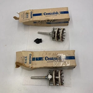 Two Centralab Rotary Switch Steatites 2512 2513 2 Pole - Picture 1 of 8