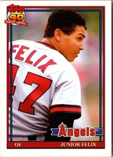 1991 Topps Traded Junior Felix #40T California Angels