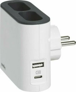 Conector múltiple Eurosector 4 compartimentos Legrand USB A USB C CE cargador universal - Imagen 1 de 3